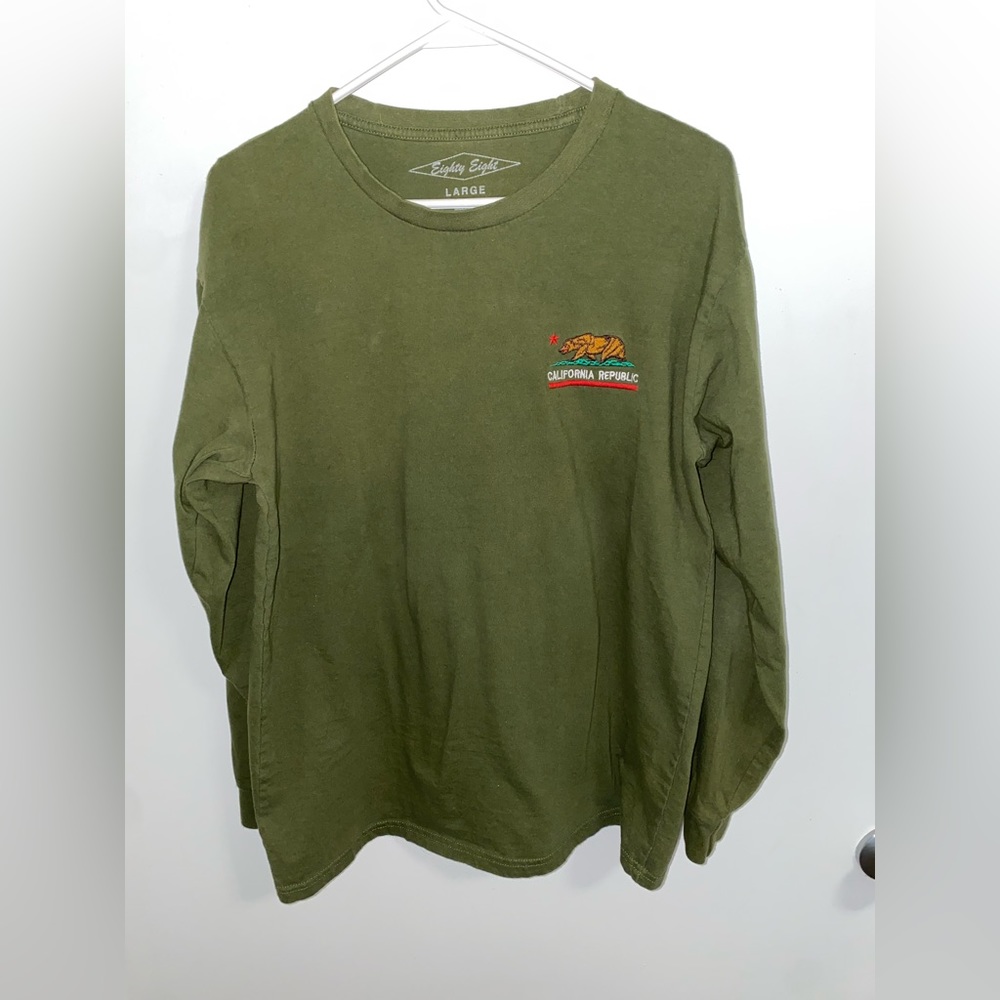 California Long Sleeve T Embroidered